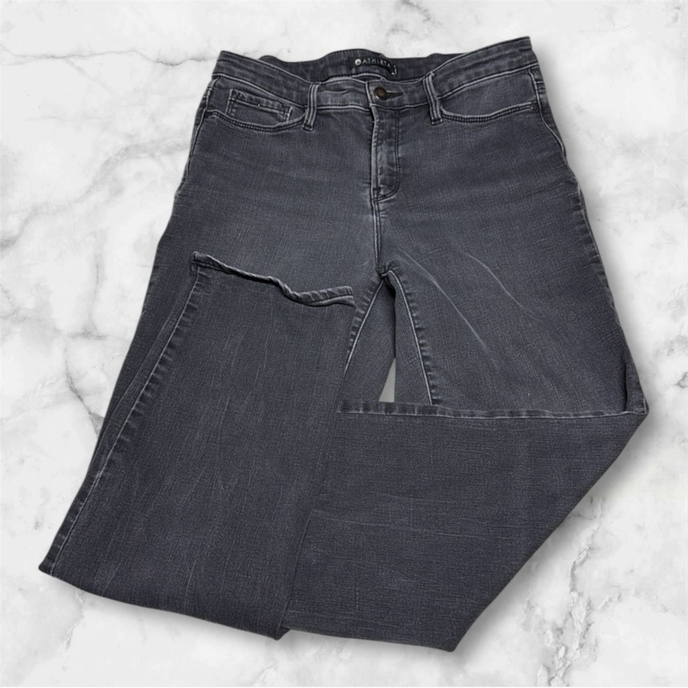 Athleta sculptek Dark Gray black Straight Leg Jeans size 28
